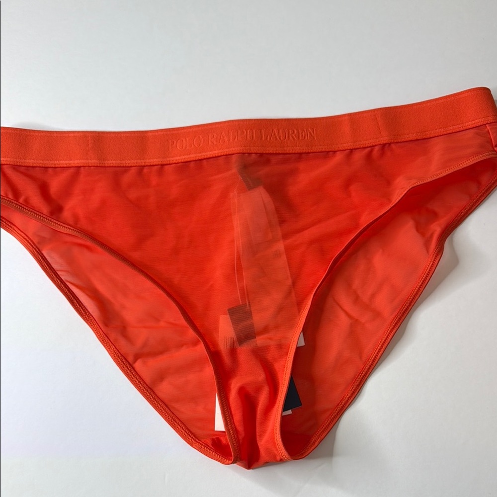 Polo Ralph Lauren Sexy Tailored Mesh Bikini Panties Orange XL